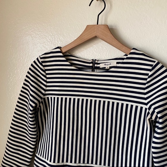 Madewell | Gallerist Striped Ponte Top - Picture 3 of 9
